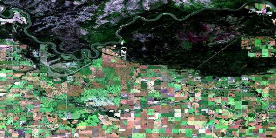 Fairy Glen Satellite Map 073H02 at 1:50,000 scale - National Topographic System of Canada (NTS) - Orthophoto
