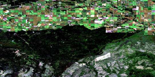 Smeaton Satellite Map 073H07 at 1:50,000 scale - National Topographic System of Canada (NTS) - Orthophoto