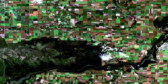 Nipawin Satellite Map 073H08 at 1:50,000 scale - National Topographic System of Canada (NTS) - Orthophoto