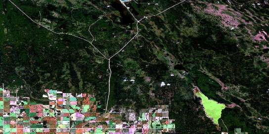Air photo: Birchbark Lake Satellite Image map 073H11 at 1:50,000 Scale