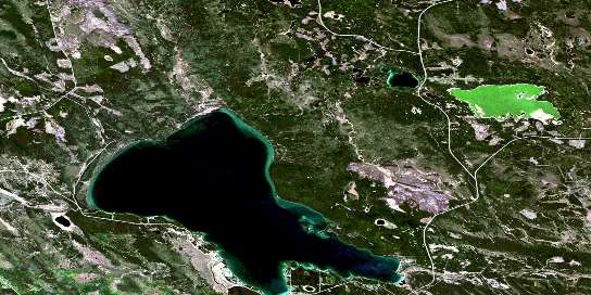 Candle Lake Satellite Map 073H14 at 1:50,000 scale - National Topographic System of Canada (NTS) - Orthophoto