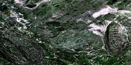 Air photo: Falling Horse Creek Satellite Image map 073H16 at 1:50,000 Scale