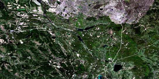 Air photo: Summit Lake Satellite Image map 073I02 at 1:50,000 Scale