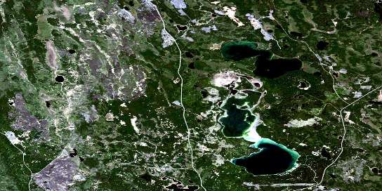 Air photo: Whiteswan Lakes Satellite Image map 073I03 at 1:50,000 Scale