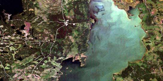 Air photo: Montreal Lake North Satellite Image map 073I05 at 1:50,000 Scale
