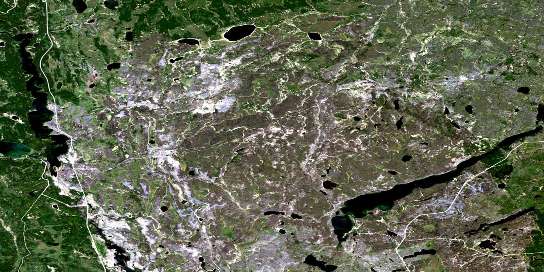 Little Bear Lake Satellite Map 073I07 at 1:50,000 scale - National Topographic System of Canada (NTS) - Orthophoto