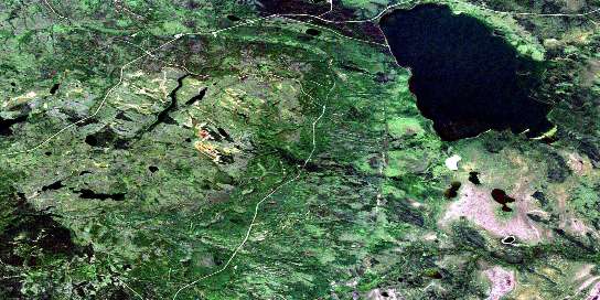 Air photo: Big Sandy Lake Satellite Image map 073I08 at 1:50,000 Scale