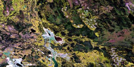 Air photo: Green Lake Satellite Image map 073J05 at 1:50,000 Scale