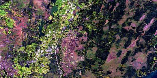 Air photo: Durocher Lake Satellite Image map 073J13 at 1:50,000 Scale