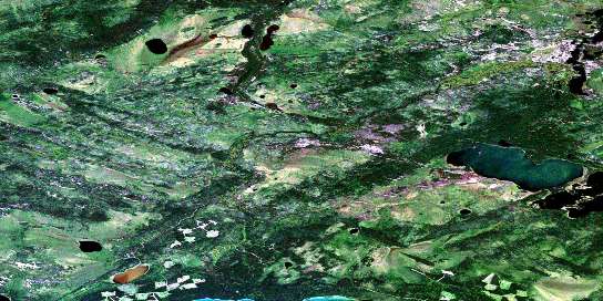 Air photo: Swan Lakes Satellite Image map 073J15 at 1:50,000 Scale
