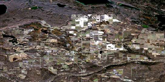 Pierceland Satellite Map 073K05 at 1:50,000 scale - National Topographic System of Canada (NTS) - Orthophoto