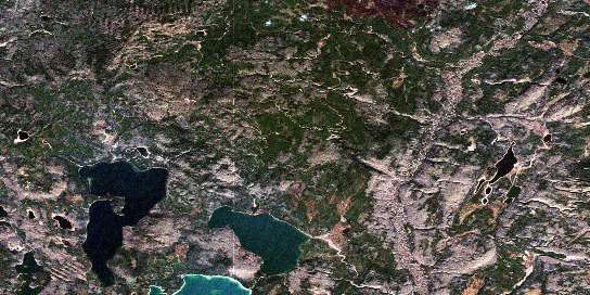 Touchwood Lake Satellite Map 073L14 at 1:50,000 scale - National Topographic System of Canada (NTS) - Orthophoto