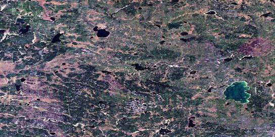 Scheltens Lake Satellite Map 073M01 at 1:50,000 scale - National Topographic System of Canada (NTS) - Orthophoto
