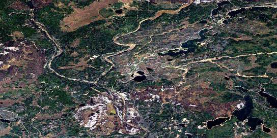 Air photo: Behan Lake Satellite Image map 073M05 at 1:50,000 Scale