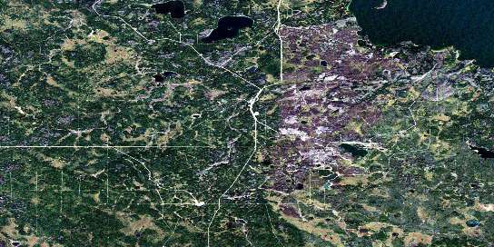 Air photo: Kirby Lake Satellite Image map 073M07 at 1:50,000 Scale