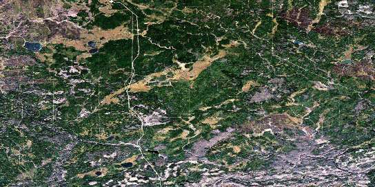Waddell Creek Satellite Map 073M14 at 1:50,000 scale - National Topographic System of Canada (NTS) - Orthophoto