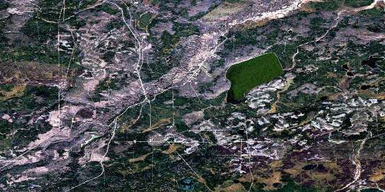 Bohn Lake Satellite Map 073M15 at 1:50,000 scale - National Topographic System of Canada (NTS) - Orthophoto