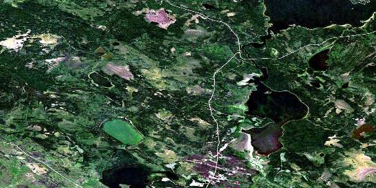 Niska Lake Satellite Map 073N10 at 1:50,000 scale - National Topographic System of Canada (NTS) - Orthophoto