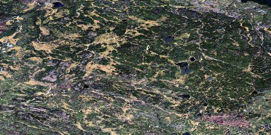 Mcalister Lake Satellite Map 073N12 at 1:50,000 scale - National Topographic System of Canada (NTS) - Orthophoto