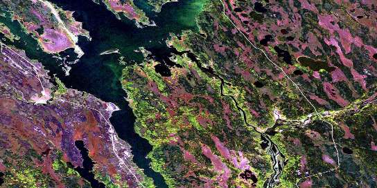 Air photo: Lac Ile-A-La-Crosse Satellite Image map 073O05 at 1:50,000 Scale