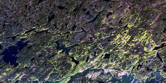 Belanger Satellite Map 073O16 at 1:50,000 scale - National Topographic System of Canada (NTS) - Orthophoto
