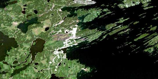 Air photo: La Ronge Satellite Image map 073P03 at 1:50,000 Scale