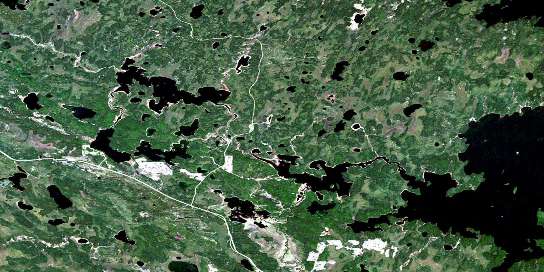 Morin Lake Satellite Map 073P04 at 1:50,000 scale - National Topographic System of Canada (NTS) - Orthophoto