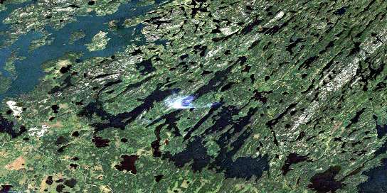 Morning Lake Satellite Map 073P05 at 1:50,000 scale - National Topographic System of Canada (NTS) - Orthophoto