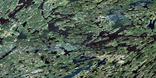 Black Bear Island Lake Satellite Map 073P12 at 1:50,000 scale - National Topographic System of Canada (NTS) - Orthophoto