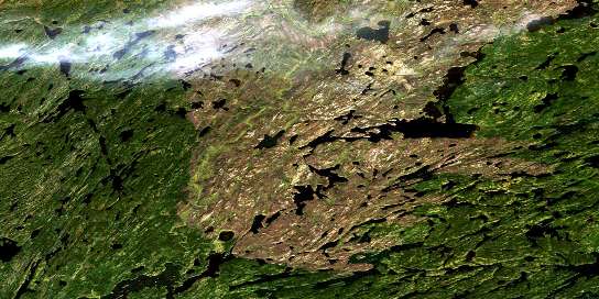 Air photo: Eulas Lake Satellite Image map 073P13 at 1:50,000 Scale
