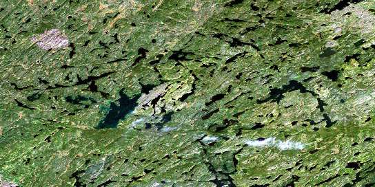 Nagle Lake Satellite Map 074A03 at 1:50,000 scale - National Topographic System of Canada (NTS) - Orthophoto