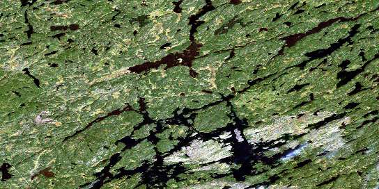 Deception Lake Satellite Map 074A09 at 1:50,000 scale - National Topographic System of Canada (NTS) - Orthophoto