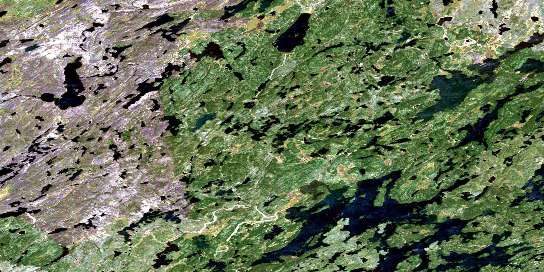 Daly Lake Satellite Map 074A12 at 1:50,000 scale - National Topographic System of Canada (NTS) - Orthophoto