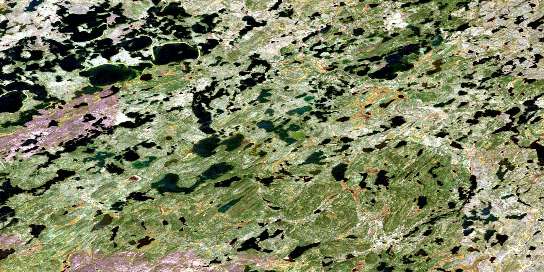 Costigan Lake Satellite Map 074A13 at 1:50,000 scale - National Topographic System of Canada (NTS) - Orthophoto