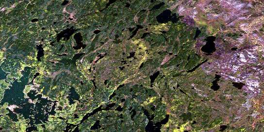Gillies Lake Satellite Map 074B05 at 1:50,000 scale - National Topographic System of Canada (NTS) - Orthophoto