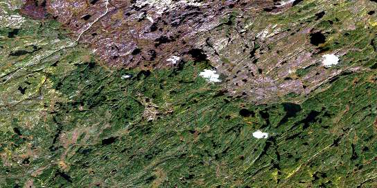 Norbert Lake Satellite Map 074B08 at 1:50,000 scale - National Topographic System of Canada (NTS) - Orthophoto