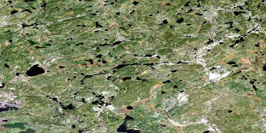 Boffa Lake Satellite Map 074B10 at 1:50,000 scale - National Topographic System of Canada (NTS) - Orthophoto