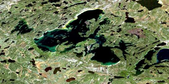 Black Birch Lake Satellite Map 074B13 at 1:50,000 scale - National Topographic System of Canada (NTS) - Orthophoto