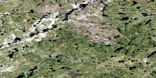 Desnomie Lakes Satellite Map 074B15 at 1:50,000 scale - National Topographic System of Canada (NTS) - Orthophoto