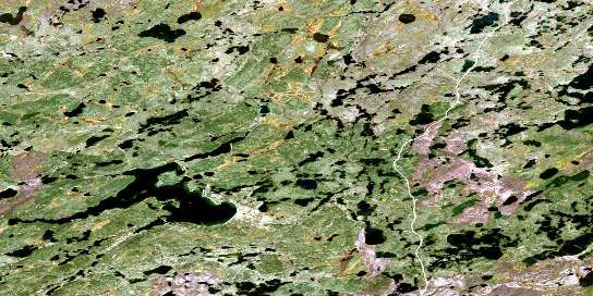 Haultain Lake Satellite Map 074B16 at 1:50,000 scale - National Topographic System of Canada (NTS) - Orthophoto