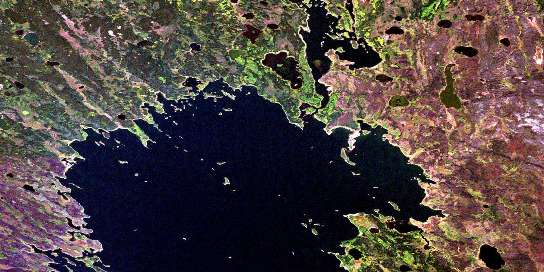 Air photo: Singleton Lake Satellite Image map 074C01 at 1:50,000 Scale