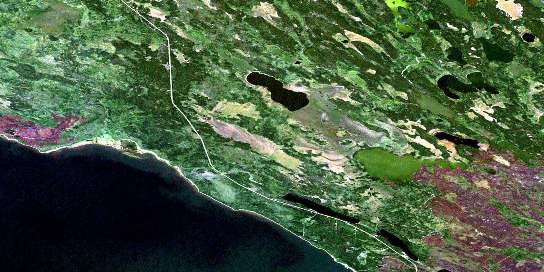 Air photo: Mccoy Lake Satellite Image map 074C02 at 1:50,000 Scale