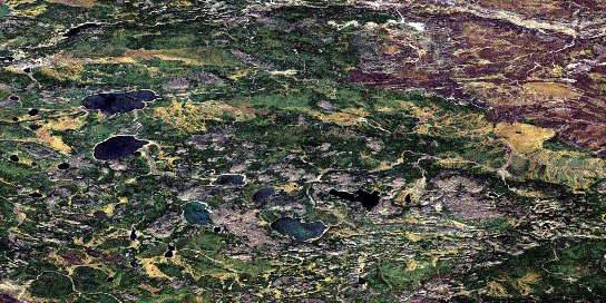Mcadam Lake Satellite Map 074C04 at 1:50,000 scale - National Topographic System of Canada (NTS) - Orthophoto