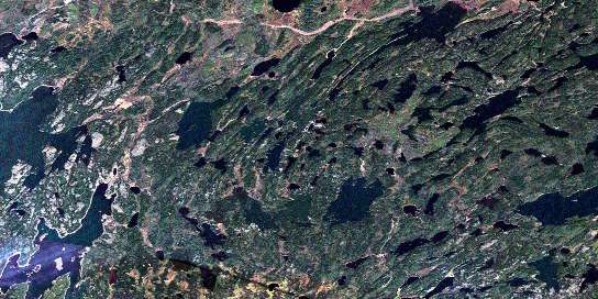 Josephson Lake Satellite Map 074C09 at 1:50,000 scale - National Topographic System of Canada (NTS) - Orthophoto