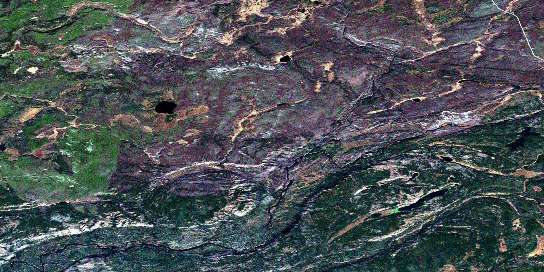 Air photo: Tocker Lake Satellite Image map 074C14 at 1:50,000 Scale