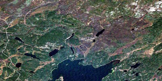 Air photo: Mackie Rapids Satellite Image map 074C15 at 1:50,000 Scale