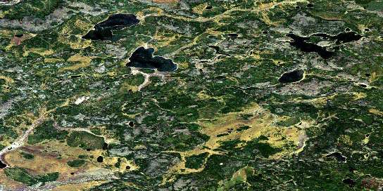 Watchusk Lake Satellite Map 074D01 at 1:50,000 scale - National Topographic System of Canada (NTS) - Orthophoto