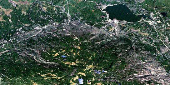 Gregoire Lake Satellite Map 074D06 at 1:50,000 scale - National Topographic System of Canada (NTS) - Orthophoto