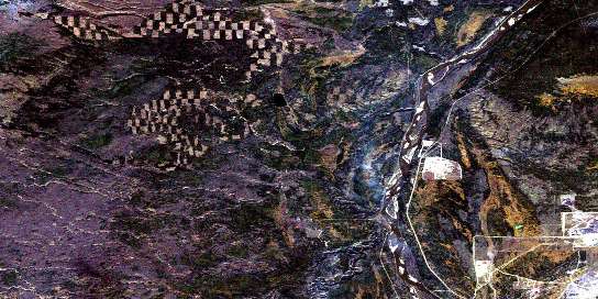 Air photo: Bitumount Satellite Image map 074E05 at 1:50,000 Scale