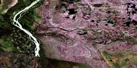 Air photo: Pearson Lake Satellite Image map 074E14 at 1:50,000 Scale